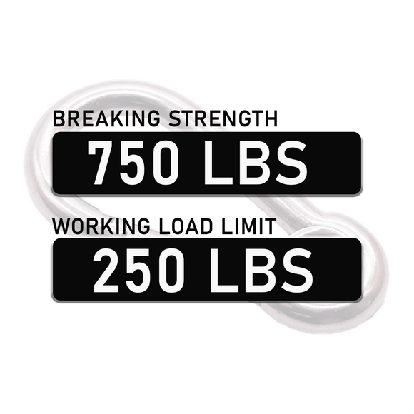 Stainless Steel 1" Carabiner Snap Hooks - 750 lbs. Breaking Strength