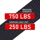 1" x 10' Stainless Steel Ratchet Strap with Carabiner Snap Hooks - 750 lbs. Working Load Limit-4