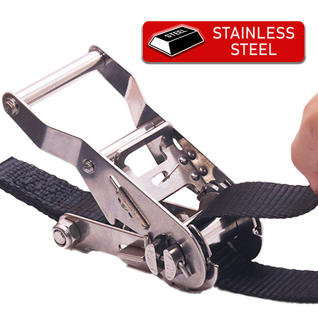 1" x 20' Endless Stainless Steel Ratchet Strap - 3,300 lbs. Breaking Strength