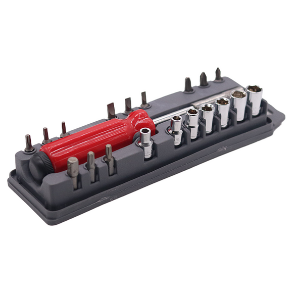 Boxer Signature Series: 21-Piece Screwdriver Set with Sockets, Pliers & Bit Storage - Phillips, Slotted, Torx