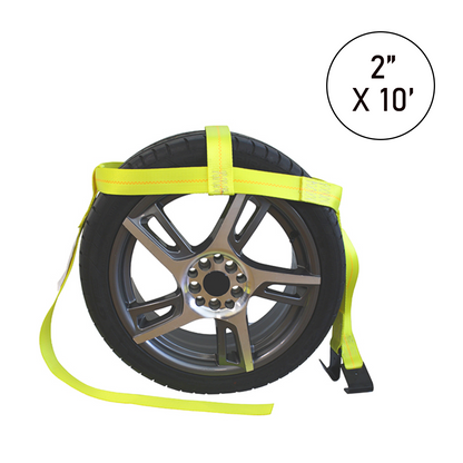 Boxer SecurePro 2" x 10' Wheel Basket Tire Holder: 10,000 lbs. Breaking Strength, Ratchet Extension and Flat Hooks