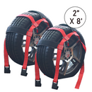 Boxer EliteGrip 2" x 8' Premium Wheel Basket Tire Holder with Flat Hooks and High-Performance Rubber Sleeves-1