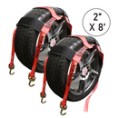 Boxer EliteGrip Pro 2" x 8' Premium Wheel Basket Tire Holder with Swivel J Hooks and High-Performance Rubber Sleeves-1