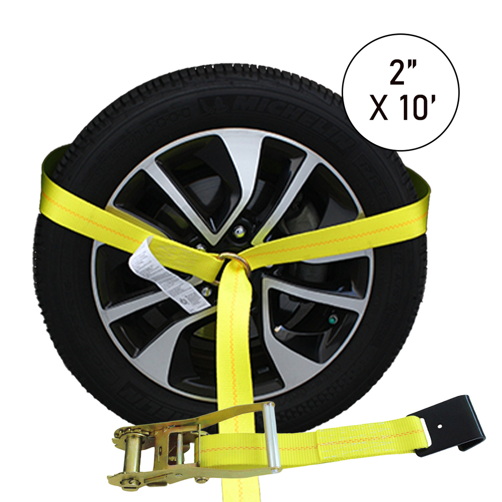 Boxer LassoGuard 2" x 10' Car Tie-Down Kit with Flat Hook Extension