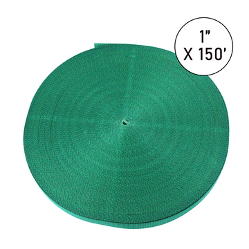 Buy green Boxer Pro 1" x 2,000lb Shock-Absorbing Nylon Webbing Roll (150ft, Multi-Color) | Kayak Tie-Downs, Cargo Straps &amp; More!