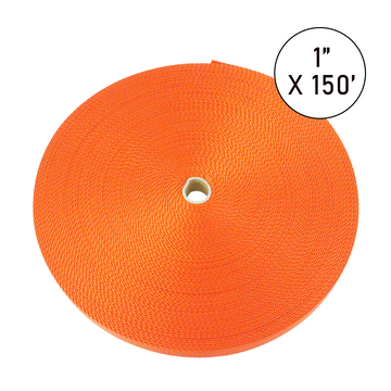 Buy orange Boxer Pro 1" x 2,000lb Shock-Absorbing Nylon Webbing Roll (150ft, Multi-Color) | Kayak Tie-Downs, Cargo Straps &amp; More!