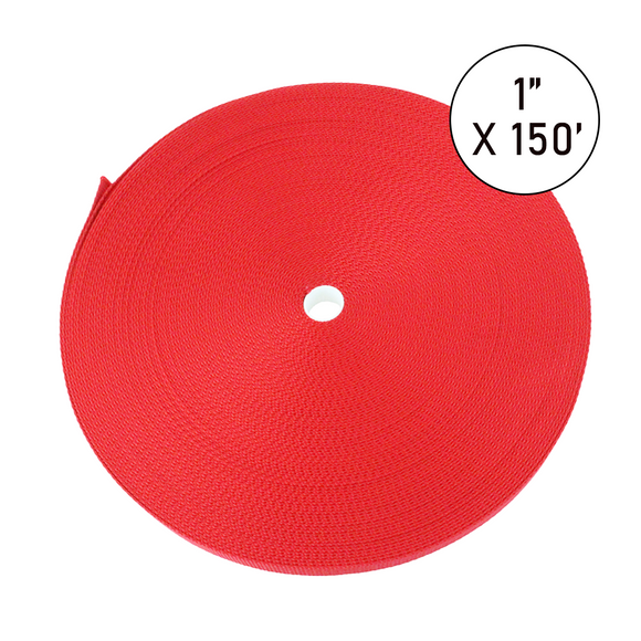 Boxer Pro 1" x 2,000lb Shock-Absorbing Nylon Webbing Roll (150ft, Multi-Color) | Kayak Tie-Downs, Cargo Straps & More!