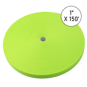 Buy yellow Boxer Pro 1" x 2,000lb Shock-Absorbing Nylon Webbing Roll (150ft, Multi-Color) | Kayak Tie-Downs, Cargo Straps &amp; More!