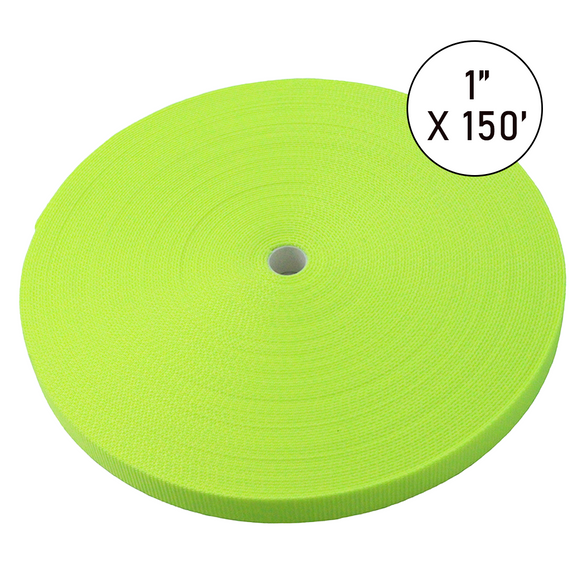 Boxer Pro 1" x 2,000lb Shock-Absorbing Nylon Webbing Roll (150ft, Multi-Color) | Kayak Tie-Downs, Cargo Straps & More!