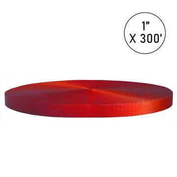 Boxer PolyPro 1" Polyester Webbing Roll - 4,000lb Break Strength for Tie Downs (300ft, Multi-Color) - 0
