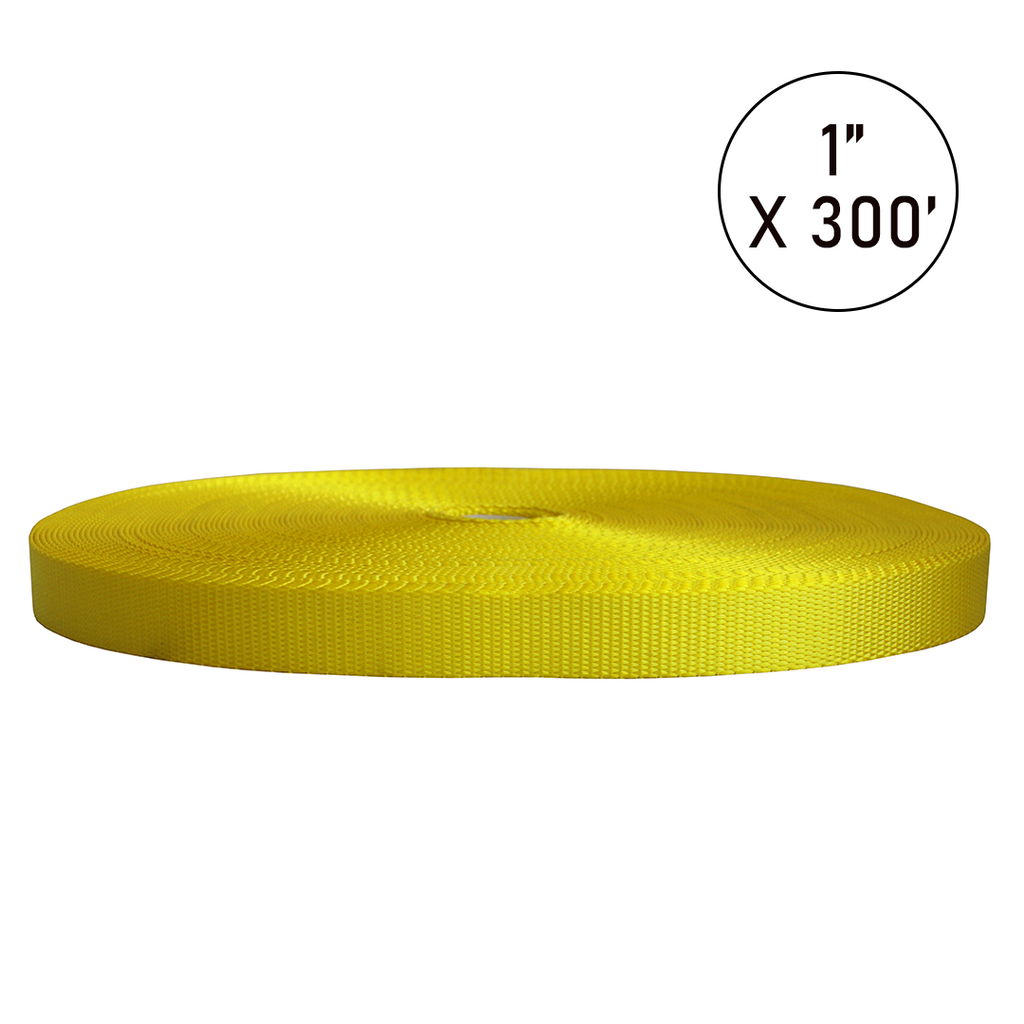 Boxer PolyPro 1" Polyester Webbing Roll - 4,000lb Break Strength for Tie Downs (300ft, Multi-Color)