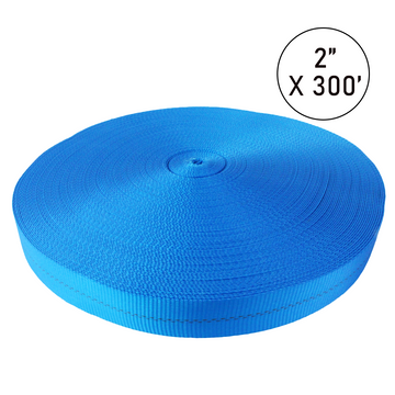 Buy blue Boxer PolyPro 2" x 12,000 lb Break Strength Polyester Webbing Roll (300 ft)