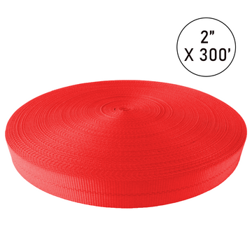 Boxer PolyPro 2" x 12,000 lb Break Strength Polyester Webbing Roll (300 ft) - 0