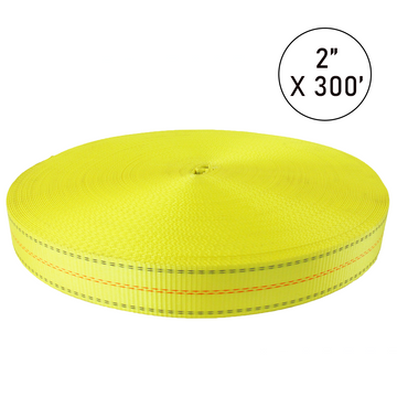 Buy yellow Boxer PolyPro 2" x 12,000 lb Break Strength Polyester Webbing Roll (300 ft)