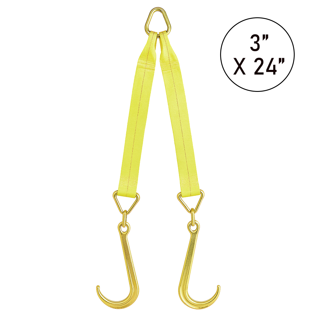 Boxer V-Flex TitanHook Precision V-Bridle Strap with 15" Forged Towing J Hook