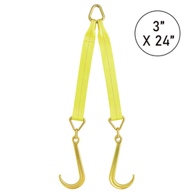 Boxer V-Flex TitanHook Precision V-Bridle Strap with 15" Forged Towing J Hook