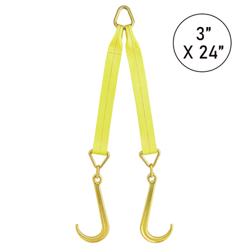 Boxer V-Flex TitanHook Precision V-Bridle Strap with 15" Forged Towing J Hook
