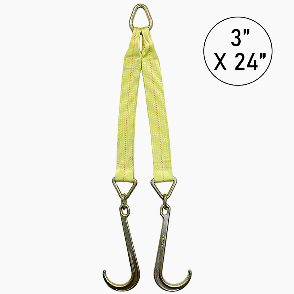 Boxer V-Flex TitanHook Precision V-Bridle Strap with 15" Forged Towing J Hook