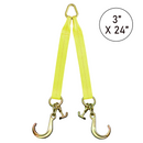 Boxer High-Strength V-Bridle Strap with Yellow Chrome Finish, 8" J Hook, and Versatile T Hook-1