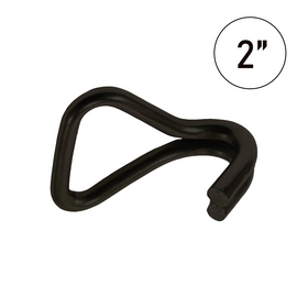 2 Inch Black Twin J Hook - 11,000 lb Extreme Duty Tie Down Anchor