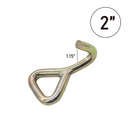 2 Inch Heavy Duty Yellow Chrome Single Wire Hook - 11000lb Breaking Strength Towing, Recovery, Industrial Tie Down-1