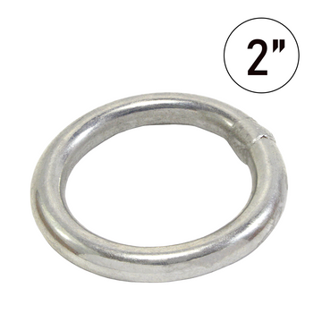Heavy Duty 2" Round Ring Tie Down Hook - 5500 lbs Breaking Strength, Versatile Securement for Cargo