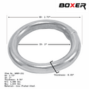 Heavy Duty 2" Round Ring Tie Down Hook - 5500 lbs Breaking Strength, Versatile Securement for Cargo-3