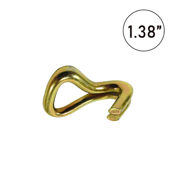 1 Inch Yellow Chrome Twin J Hook - 6600 lb Breaking Strength Heavy Duty Tie Down Hook