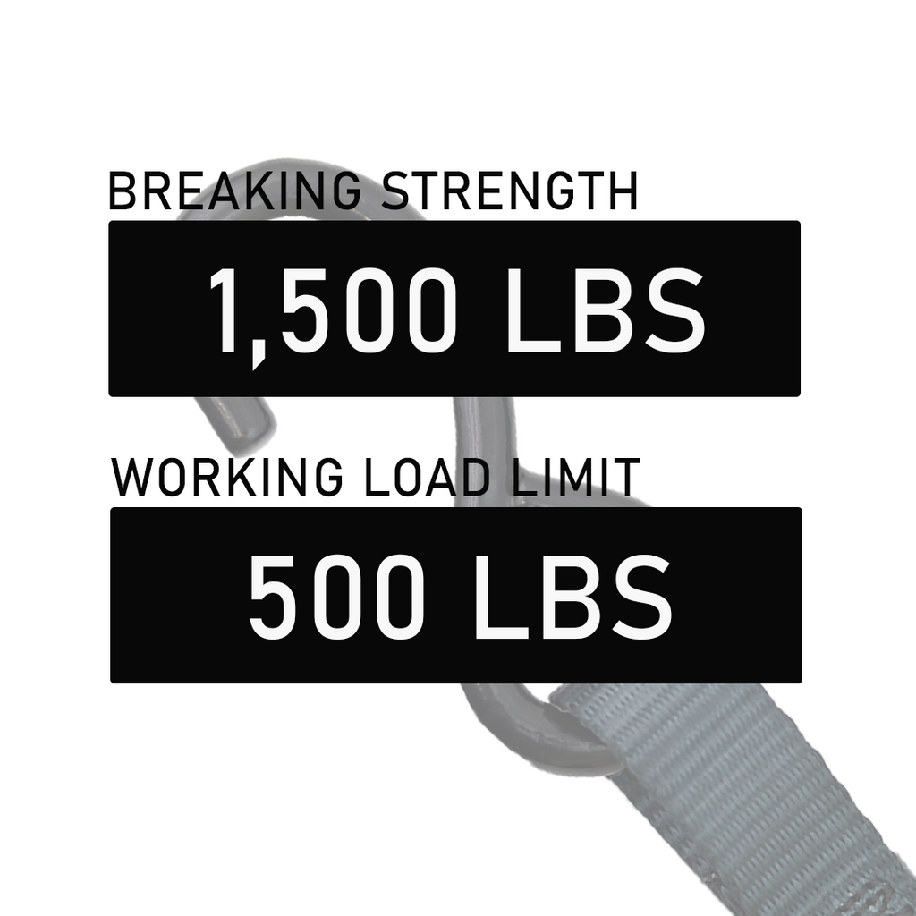 1" Heavy Duty S Hook - 1,500 lbs Breaking Strength, Full PE Coated Tie Down Hook