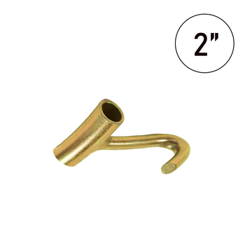 2" Industrial Finger Hook - Yellow Zinc-Dichromate Finish