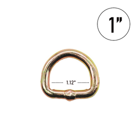 1" Heavy Duty Welded D-Ring - 5500 lbs Breaking Strength