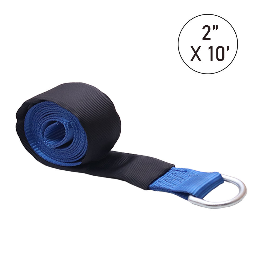 Heavy Duty High-Visibility Pro Blue Lasso Straps - 10,000 lbs. Break Strength