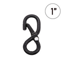 1" Heavy Duty S Hook with Safety Latch - 3000 lbs Breaking Strength, 1000 lbs WLL, Full PE Coated Tie Down Hook-1