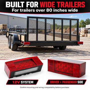 12V LED Low Profile Trailer Tail Light Kit – Driver & Passenger Side - 0