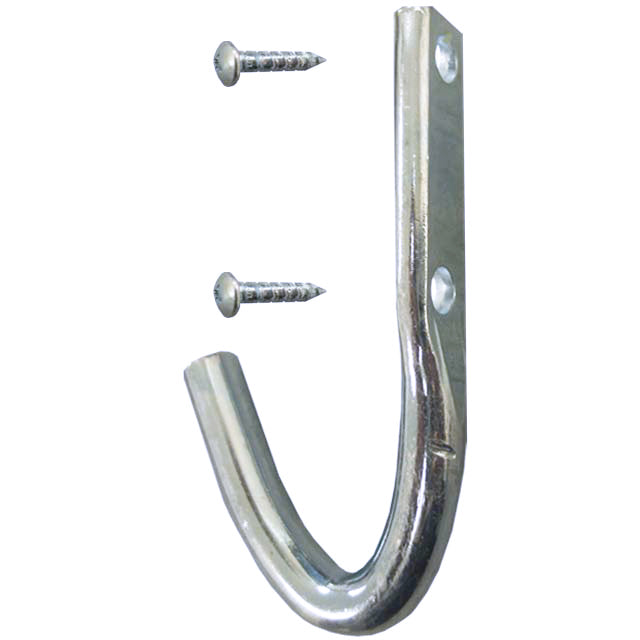 4-piece chrome steel J-rope hook set with mounting screws for truck bed tie-downs.