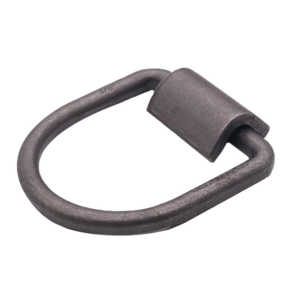Heavy Duty 3/8" Weld-On Forged Lashing D-Ring Set with Mounting Bracket - 9,000lbs Breaking Strength