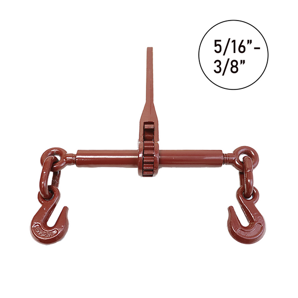 Heavy Duty 5/16" - 3/8" Ratchet Chain Binder 6,600-lb Working Load Limit, Fits 5/16" and 3/8" Grade 70 Chains