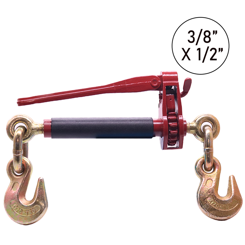 Heavy-Duty Foldable Ratcheting Load Binder (3/8" - 1/2" Chain) with Ergonomic Handle