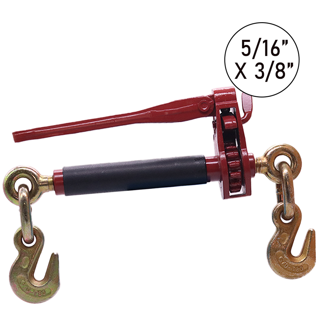 Foldable Ratcheting Load Binder for 5/16" - 3/8" Chain with Ergonomic Handle & 3-Way Directional Mechanism
