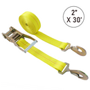 Boxer 2" Heavy-Duty Ratchet Strap - Twisted Snap Hooks for Vehicle Transport - USA Assembled - 10,000 lb BS - Wide Handle Ratchet-3
