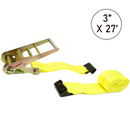 Boxer 3" Heavy-Duty Ratchet Strap - Flat Hooks with Black Coated Finish - USA Assembled - 15,000 lb BS - 18,000 lb Custom Webbing-1