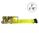 Boxer 3" Ratchet Short End Replacement Fixed End Strap with Flat Hook-1