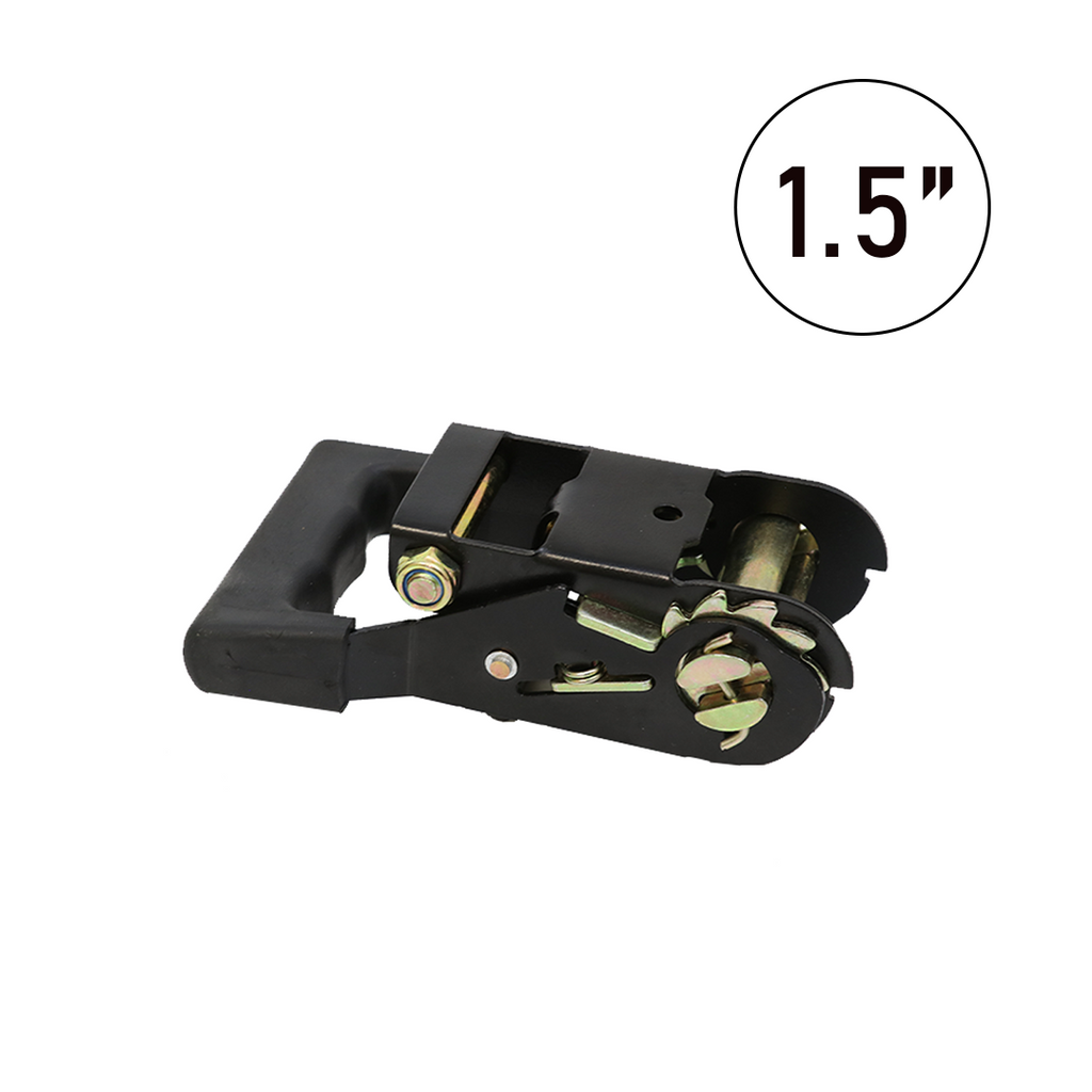 Pro 1.5" Ratchet Buckle: 4400 lbs Heavy-Duty Load with Rubber Handle Grip