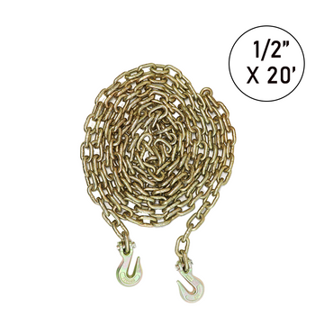 1/2" X 20' Grade 70 Transport Chain with Clevis Grab Hook