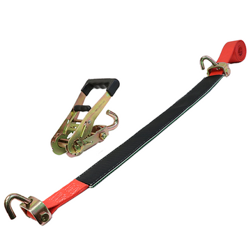 Boxer GripGuard Pro Swivel J Hook Car Tie Down 4 Pack 2" x 8' with Advanced 3-Point System - 0