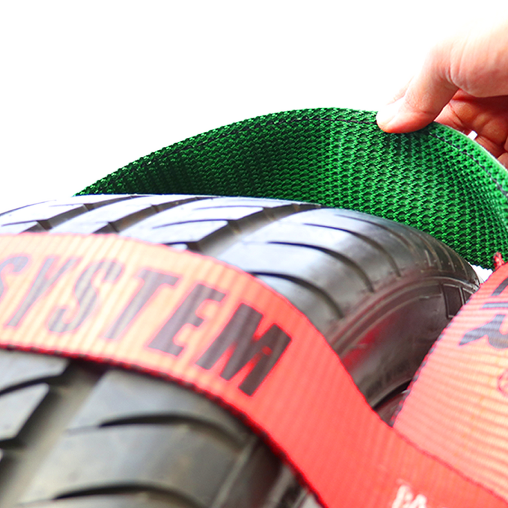 Boxer EliteGrip 2" x 8' Premium Wheel Basket Tire Holder with Flat Hooks and High-Performance Rubber Sleeves