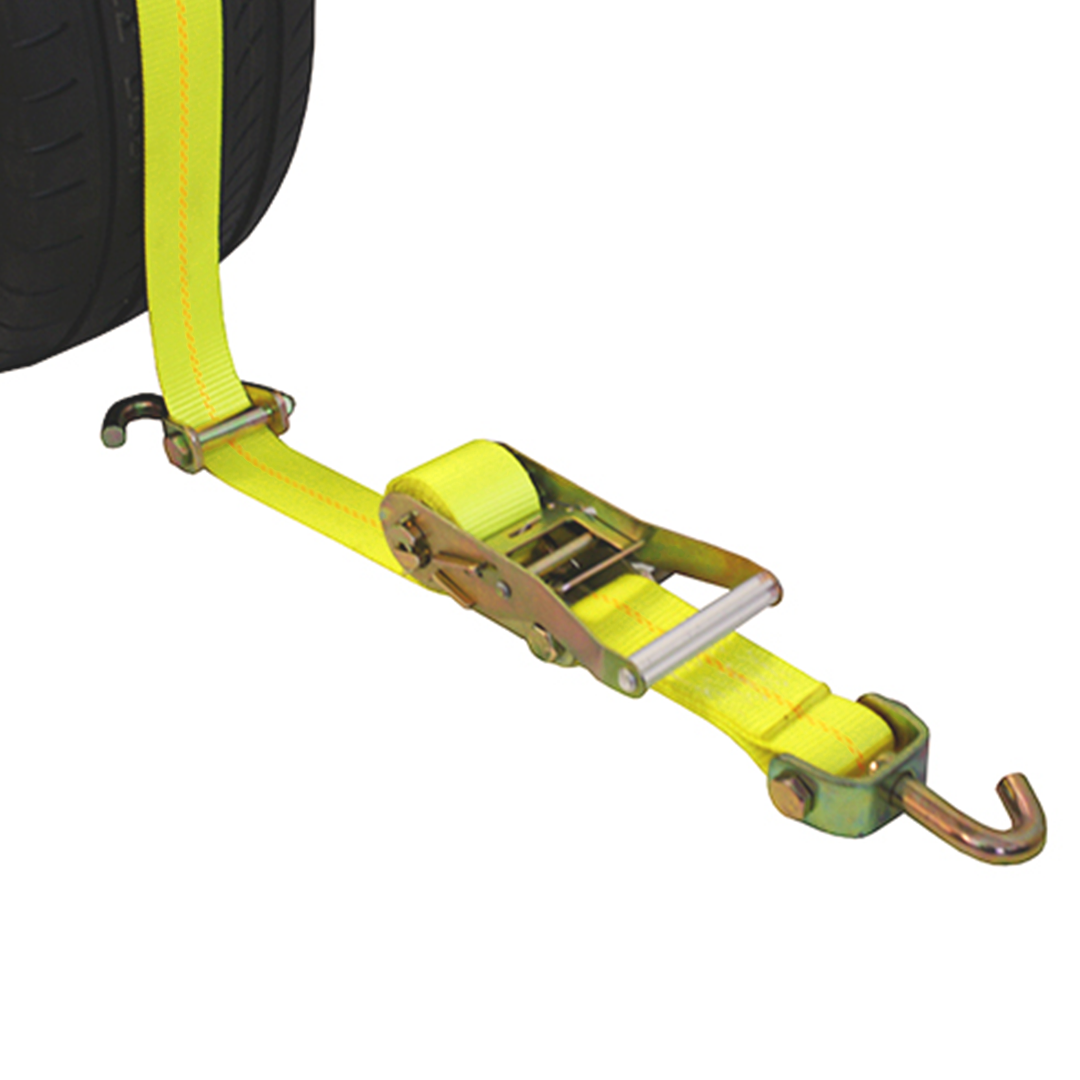 Boxer Straight-Style Tire Holder: ProLatch Series with Swivel Hooks and Ratchet Extension