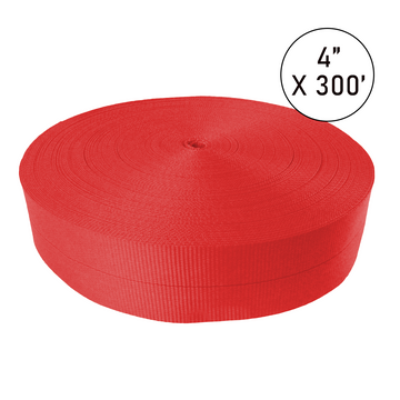 Buy red Boxer PowerPro 4" x 300' Heavy-Duty Polyester Tie Down Webbing Roll