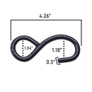 1" Heavy Duty S Hook - 1,500 lbs Breaking Strength, Full PE Coated Tie Down Hook-4