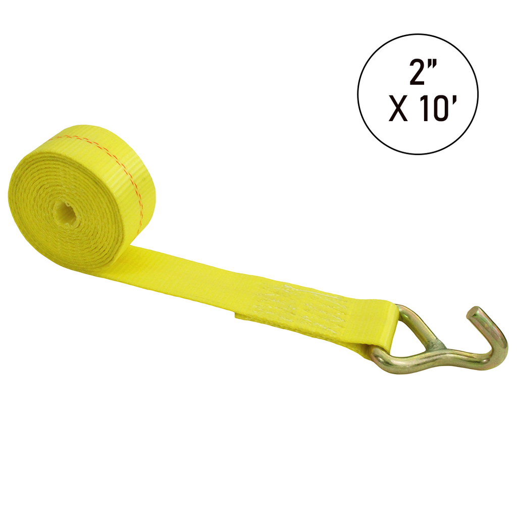 Boxer 2" x 10' Auto Transport Strap with Single J Hook